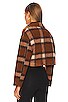 view 3 of 4 Lovers + Friends Roxy Cropped Shacket in Brown Plaid