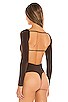 view 4 of 5 Skylar Bodysuit in Espresso Brown