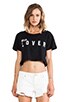 view 1 of 4 Hello Lover Cropped Tee in Black