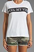 view 3 of 3 Feel My Vibe Short Sleeve Graphic Tee in White