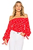 view 1 of 4 Emery Blouse in Red & White