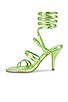 view 5 of 5 Multi Strap Heel in Lime Green