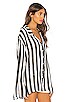 view 2 of 4 Baby Doll Shirt in Black & White Stripe