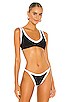 view 1 of 5 Lala Bikini Top in Black & White