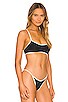 view 2 of 4 Pamela bikini Top in Black & Cream