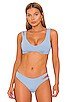 view 1 of 5 One Wave Reversible Bikini Top in Aura & Bubble Gum