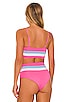view 3 of 4 Rebel Stripe Bikini Top in Bubble Gum, White, & Aura