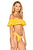 X REVOLVE Hey Girl Ruffle Top Sunshine Gold, view 2 of 4, click to view large image.