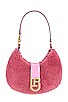 view 1 of 4 Cindy Shearling Baguette Bag in Shearling Pink