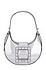 view 1 of 5 Cindy Buckle Shoulder Bag in Mirror Calf Silver