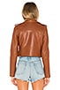 Mya Cropped Biker Jacket, view 3, click to view large image.