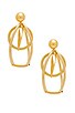 view 1 of 3 Caged Circle Earrings in Gold