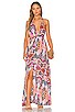 Maracuya Kisses Deep Plunge Maxi Dress, view 1 of 3, click to view large image.
