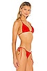 view 2 of 5 Triangle Bikini Top in Lava Red