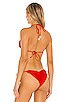 view 3 of 5 Triangle Bikini Top in Lava Red