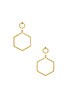 view 1 of 2 The Hammered Hex Statement Earrings in Gold