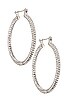 view 1 of 2 Pave Skinny Amalfi Hoops in Silver