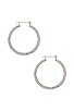 view 2 of 2 Pave Skinny Amalfi Hoops in Silver