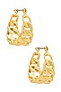 view 1 of 3 Louis Chain Hoops in Gold