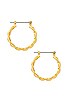 view 3 of 3 Louis Chain Hoops in Gold