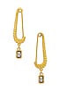 view 1 of 3 Francois Safety Pin Earrings in Gold