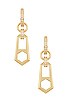 view 3 of 3 MINI ZIPPER 귀걸이 in Gold