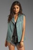 view 1 of 5 Frederica Distressed Leather Vest in Iceberg