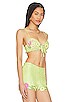view 2 of 5 Cal Embellished Crop Top in Lime Green