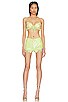 view 4 of 5 Cal Embellished Crop Top in Lime Green