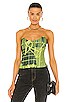 view 1 of 4 Leia Corset in Green Stone Print