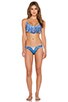 view 4 of 4 Cropped Front Bikini Top in Rising Palm Blue