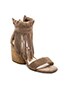 view 2 of 5 Morgan Fringe Sandal In Taupe in Taupe