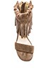 view 3 of 5 Morgan Fringe Sandal In Taupe in Taupe