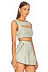 view 2 of 4 Bound Cutout Crop Top in Sage Linen