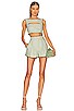 view 4 of 4 Bound Cutout Crop Top in Sage Linen