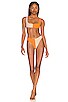 view 1 of 4 Anna Colorblock High-Cut Bikini in Orange & Oatmeal Scuba