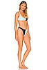 view 2 of 3 Anna Colorblock High-Cut Bikini Set in Aqua & Black