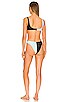 view 3 of 3 Anna Colorblock High-Cut Bikini Set in Aqua & Black