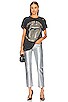 view 4 of 5 the Rolling Stones Destroyed Tee in Coal With Glitter