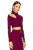 view 2 of 5 X REVOLVE Annalisa Sweater with Cutouts in Dark Raspberry