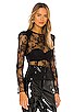 view 2 of 4 x REVOLVE Lace Power Shoulder Top in Black