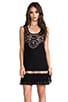 view 1 of 6 Drop Waist Embellished Dress in Black