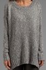 Boucle Tweed Long Sleeve Boatneck Boyfriend Pullover, view 4 of 5, click to view large image.