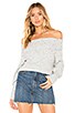 view 2 of 5 Off The Shoulder Puff Sleeve Pullover in Crescent