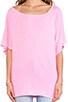 view 5 of 5 Off the Shoulder Dolman Tee in Blinding Pink