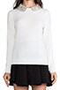 view 6 of 7 Crystal Collar Sweater in White