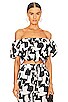 view 1 of 4 Cabana Mason Modern Geometric Top in Black & Ecru