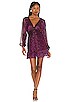 view 1 of 5 Ines V Neck Ruched Mini Dress in Multi