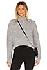 view 1 of 4 Stevie High Neck Knit Sweater in Grey Marle