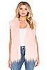 view 1 of 3 Pretty In Pink Faux Fur Vest in Pale Pink